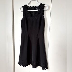 🎉4/30$🎉 Elegant Black Eyelet Cocktail Dress – Size Small ✨